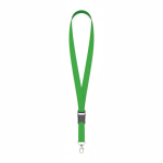 Lanyard de poliéster amovível mosquetão ou clipe personalização total cor verde sétima vista