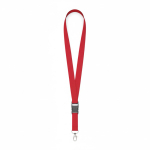 Lanyard de poliéster amovível mosquetão ou clipe personalização total cor grená sétima vista