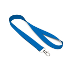 Lanyard de rPET com mosquetão ou clipe personalização total cor azul sétima vista