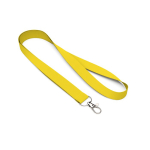 Lanyard de rPET com mosquetão ou clipe personalização total cor amarelo sétima vista
