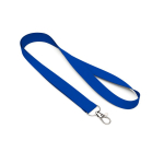 Lanyard de rPET com mosquetão ou clipe personalização total cor azul real sétima vista