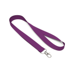 Lanyard de rPET com mosquetão ou clipe personalização total cor roxo sétima vista