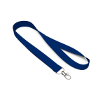 Lanyard de rPET com mosquetão ou clipe personalização total cor azul ultramarino sétima vista