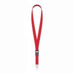 Lanyard de poliéster com fivela desmontável personalização total cor grená sétima vista