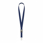 Lanyard de poliéster com fivela desmontável personalização total cor azul ultramarino sétima vista