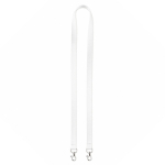 Lanyard de poliéster com 2 mosquetões à escolha personalização total cor branco sétima vista