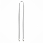 Lanyard de poliéster com 2 mosquetões à escolha personalização total cor cinzento sétima vista