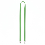 Lanyard de poliéster com 2 mosquetões à escolha personalização total cor verde sétima vista