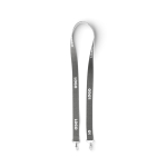 Lanyard de poliéster com 2 mosquetões à escolha personalização total cor cinzento-escuro