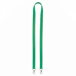 Lanyard de poliéster com 2 mosquetões à escolha personalização total cor verde garrafa sétima vista