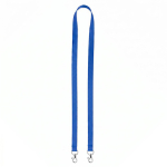 Lanyard de poliéster com 2 mosquetões à escolha personalização total cor azul real sétima vista