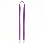 Lanyard de poliéster com 2 mosquetões à escolha personalização total cor roxo sétima vista