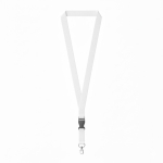 Lanyard desmontável de algodão orgânico mosquetão personalização total cor branco sétima vista