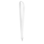 Lanyard de amido de milho com mosquetão personalização total cor branco sétima vista