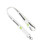 Lanyard de amido de milho com mosquetão personalização total cor branco sétima vista