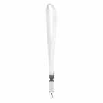 Lanyard de amido de milho desmontável personalização total cor branco sétima vista