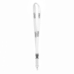 Lanyard de amido de milho desmontável personalização total cor branco