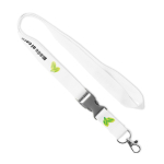 Lanyard de amido de milho desmontável personalização total cor branco