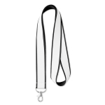 Lanyard poliéster e camada de cetim, sublimação, personalização total cor preto sétima vista