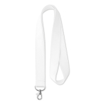 Lanyard poliéster e camada de cetim, sublimação, personalização total cor branco sétima vista