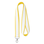 Lanyard poliéster e camada de cetim, sublimação, personalização total cor amarelo sétima vista