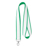 Lanyard poliéster e camada de cetim, sublimação, personalização total cor verde sétima vista