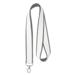 Lanyard poliéster e camada de cetim, sublimação, personalização total cor cinzento-escuro sétima vista