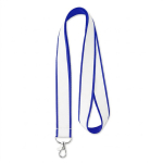 Lanyard poliéster e camada de cetim, sublimação, personalização total cor azul elétrico sétima vista