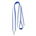 Lanyard poliéster e camada de cetim, sublimação, personalização total cor azul real sétima vista