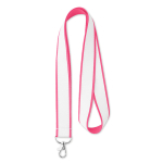Lanyard poliéster e camada de cetim, sublimação, personalização total cor fúcsia sétima vista