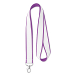Lanyard poliéster e camada de cetim, sublimação, personalização total cor roxo sétima vista