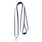 Lanyard poliéster e camada de cetim, sublimação, personalização total cor azul ultramarino sétima vista