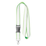 Lanyard de poliéster acetinado desmontável personalização total cor verde maçã sétima vista