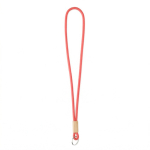 Lanyard tubular de poliéster com detalhe de bambu personalização total cor vermelho sétima vista