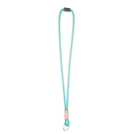 Lanyard tubular de poliéster com detalhe de bambu personalização total