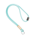 Lanyard tubular de poliéster com detalhe de bambu personalização total