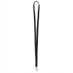 Lanyard de poliéster com mosquetão à escolha personalização total cor preto sétima vista