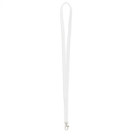 Lanyard de poliéster com mosquetão à escolha personalização total cor branco sétima vista