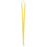 Lanyard de poliéster com mosquetão à escolha personalização total cor amarelo sétima vista