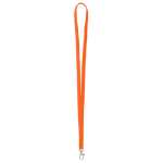Lanyard de poliéster com mosquetão à escolha personalização total cor cor-de-laranja sétima vista