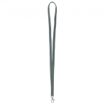 Lanyard de poliéster com mosquetão à escolha personalização total cor cinzento-escuro sétima vista