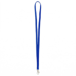 Lanyard de poliéster com mosquetão à escolha personalização total cor azul elétrico sétima vista