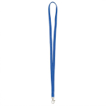 Lanyard de poliéster com mosquetão à escolha personalização total cor azul real sétima vista