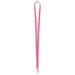 Lanyard de poliéster com mosquetão à escolha personalização total cor fúcsia sétima vista
