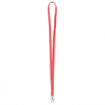 Lanyard de poliéster com mosquetão à escolha personalização total cor vermelho-escuro sétima vista