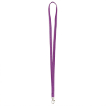 Lanyard de poliéster com mosquetão à escolha personalização total cor roxo sétima vista
