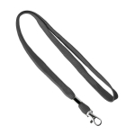 Lanyard poliéster presilha e mosquetão metálico personalização total cor preto sétima vista