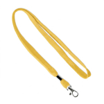 Lanyard poliéster presilha e mosquetão metálico personalização total cor amarelo sétima vista