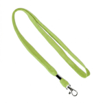 Lanyard poliéster presilha e mosquetão metálico personalização total cor verde maçã sétima vista