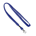 Lanyard poliéster presilha e mosquetão metálico personalização total cor azul elétrico sétima vista